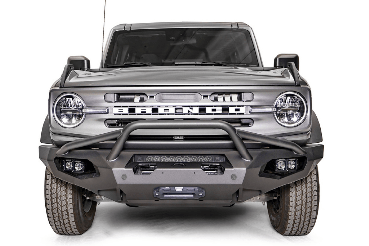 Fab Fours FB21-X5252-1 Ford Bronco 2021-2025 Matrix Front Bumper Winch Ready Pre-Runner Guard