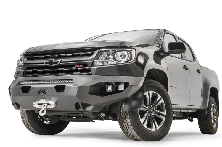 Fab Fours CC21-X5151-1 Matrix Front Bumper for 2021–2022 Chevy Colorado (Non-ZR2), Winch Ready, No Guard, Black Powder Coat