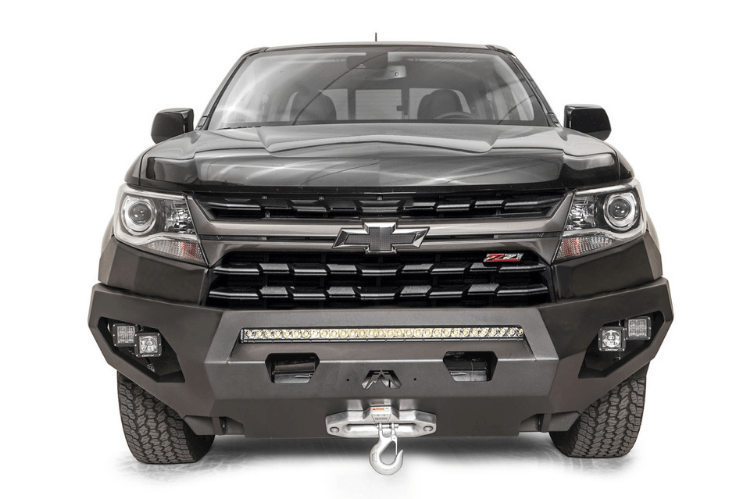 Fab Fours CC21-X5151-1 Matrix Front Bumper for 2021–2022 Chevy Colorado (Non-ZR2), Winch Ready, No Guard, Black Powder Coat