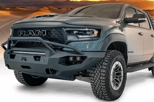 Fab Fours DX21-X5552-1 Matrix Series Front Bumper for Ram TRX 2021–2024, Winch Ready with Pre-Runner Guard