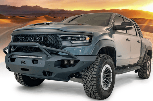 Fab Fours DX21-X5552-1 Matrix Series Front Bumper for Ram TRX 2021–2024, Winch Ready with Pre-Runner Guard