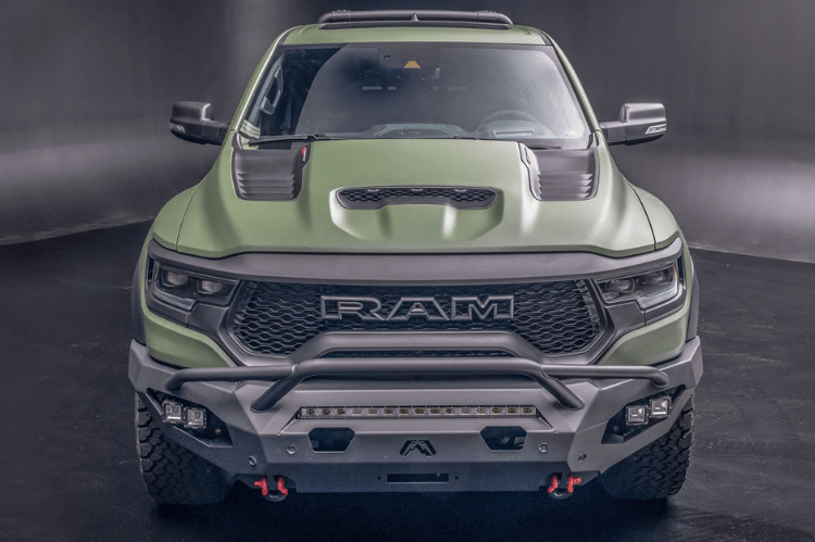 Fab Fours DX21-X5552-1 Matrix Series Front Bumper for Ram TRX 2021–2024, Winch Ready with Pre-Runner Guard