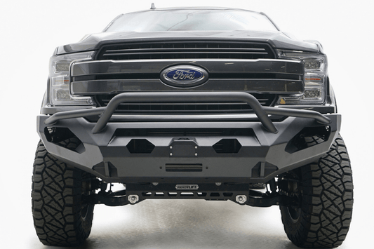 Ford F150 2018-2020 upgraded with Fab Fours FF18-X4552-1 Matrix front bumper and sturdy pre-runner guard