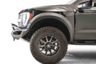 Ford Raptor 2021–2023 equipped with Fab Fours Matrix FR21-X5352-1 front bumper pre-runner guard