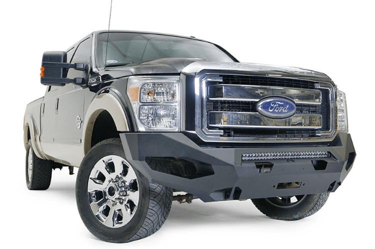 Winch-ready Fab Fours FS11-X2551-1 Matrix front bumper, no guard for 2011–2016 Ford F250 and F350 Super Duty trucks