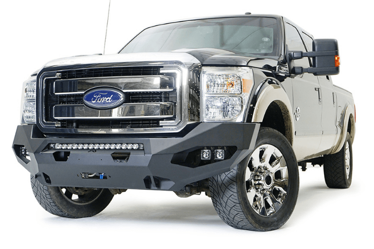 Winch-ready Fab Fours FS11-X2551-1 Matrix front bumper, no guard for 2011–2016 Ford F250 and F350 Super Duty trucks