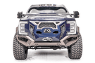 Fab Fours GR4100-1 Grumper front bumper for 2017-2022 Ford F250/F350 Superduty, winch ready with integrated sensor holes and aggressive off-road design.