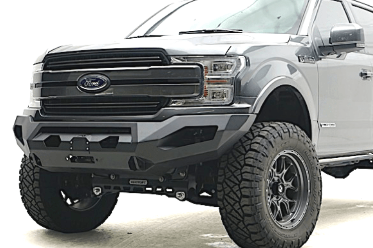 Fab Fours FF18-X4551-1 Matrix Front Bumper for 2018–2020 Ford F150, Winch Ready, No Guard Design