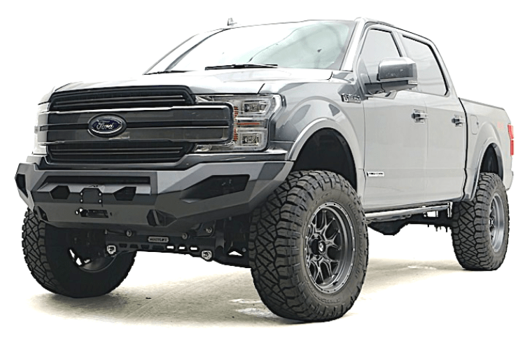 Fab Fours FF18-X4551-1 Matrix Front Bumper for 2018–2020 Ford F150, Winch Ready, No Guard Design