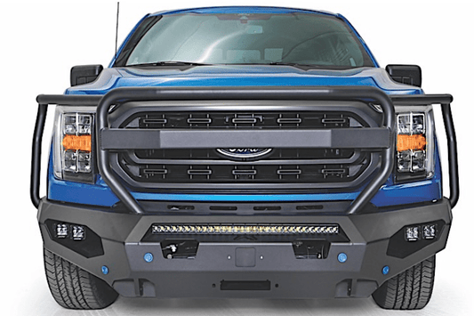 Fab Fours FF21-X4750-1 Matrix Front Bumper with Full Guard for 2021–2023 Ford F150, Winch Ready, Heavy-Duty Off-Road Protection
