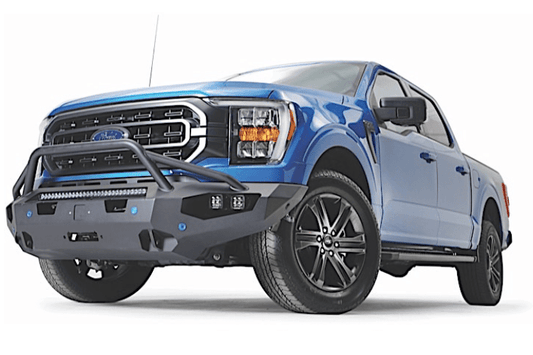 Fab Fours FF21-X4752-1 Matrix Front Bumper with Pre-Runner Guard for 2021–2023 Ford F150, Winch Ready, Off-Road Protection