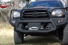 Fab Fours TT07-K1861-1 Toyota Tundra 2007-2013 Black Steel Front Bumper No Guard with Tow Hooks