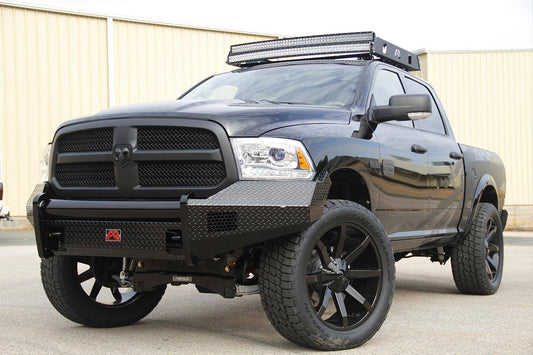 FabFours BLACK STEEL No Guard Front Bumper 2009-2012 DODGE 1500 DR09-K2461-1 - BumperOnly