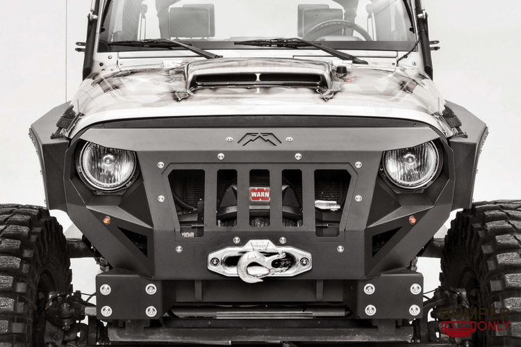 Fab Fours GR1000-1 Jeep Wrangler JK 2007-2018 Grumper Stubby Front Bumper