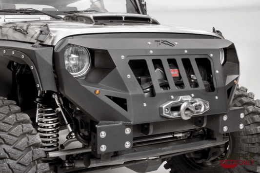 Fab Fours GR1000-1 Jeep Wrangler JK 2007-2018 Grumper Stubby Front Bumper