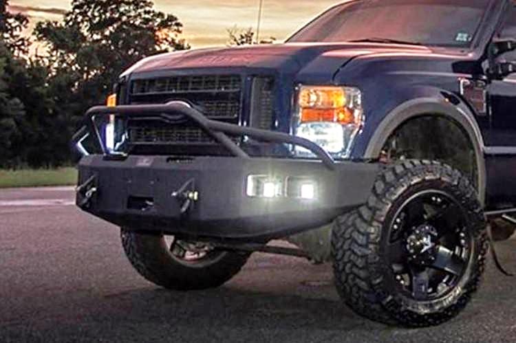 Hammerhead 600-56-0191 front bumper for Ford F250/F350 Superduty 2008-2010, winch ready pre-runner style front bumper in durable steel finish