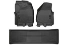 Husky Weatherbeater 2012-2016 Ford F250/F350/F450 Super Duty Front & 2nd Seat Floor Liner (Footwell Coverage) 99711 Black