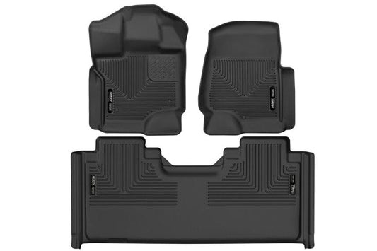 Husky Weatherbeater 2017-2022 Ford F250/F350/F450 Super Duty Front & 2nd Seat Floor Liner 94061