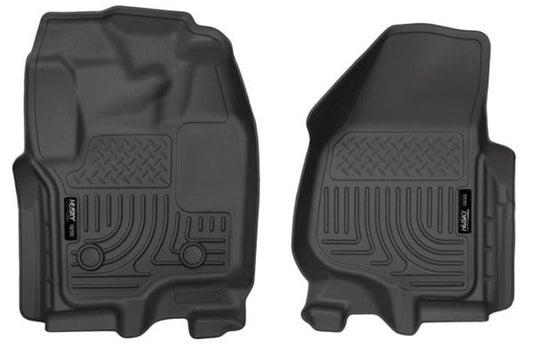 Husky Weatherbeater 2012-2016 Ford F250/F350/F450 Super Duty Front Floor Liner 18701 Black