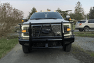 Ranch Hand FBF201BLRC Legend front bumper for 2017–2022 Ford F250/F350 Superduty, with camera access and durable black powder coat finish