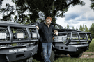 Road Armor 408R2B 2010-2018 Dodge Ram 2500/3500 Stealth Front Winch Ready Bumper Titan II Grille Guard, Black Finish and Square Fog Light Hole