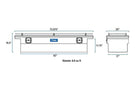 UWS SL-72-LP-R Ford F250/F350/F450 Super Duty 1999-2022 Bright Aluminum 72" Secure Lock Crossover Truck Tool Box With Low Profile