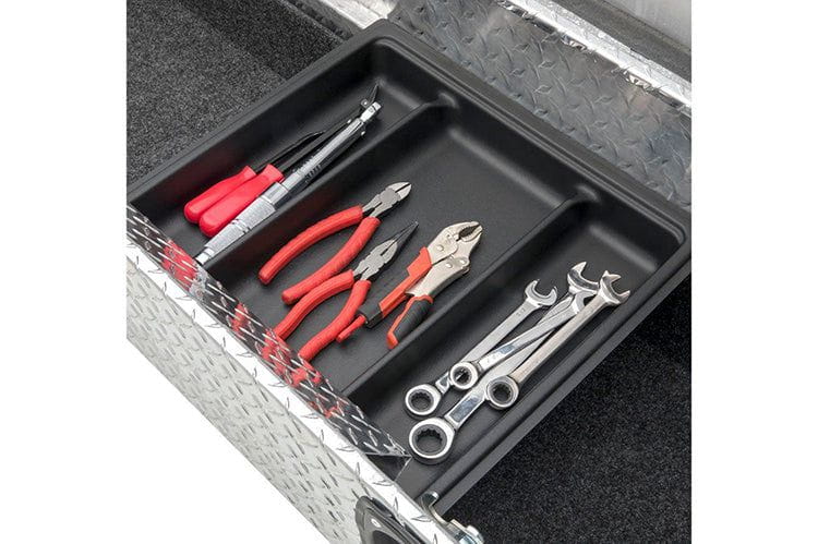 UWS SL-72-LP-R Ford F250/F350/F450 Super Duty 1999-2022 Bright Aluminum 72" Secure Lock Crossover Truck Tool Box With Low Profile