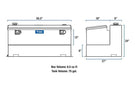 UWS ST-75-COMBO-MB Ford F250/F350/F450 Super Duty 1999-2023 Matte Black 75-Gallon Steel Aluminum Combo Transfer Tank