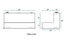 UWS ST-75-L-MB Ford F250/F350/F450 Super Duty Matte Black 75-Gallon L-Shape Steel Transfer Tank