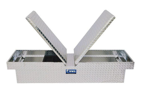 UWS TB-72 Ford F250/F350/F450 Super Duty 1999-2022 Bright Aluminum 72" Gull Wing Crossover Truck Tool Box