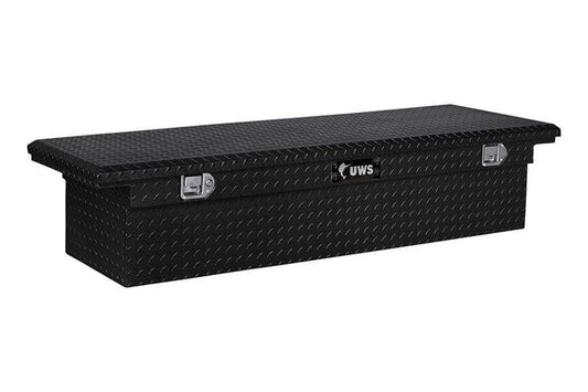 UWS TBS-72-LP-BLK Ford F250/F350/F450 Super Duty 1999-2022 Gloss Black Aluminum 72" Truck Tool Box With Low Profile