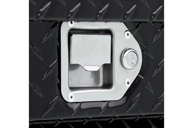 UWS TBS-72-SL-BLK Ford F250/F350/F450 Super Duty 1999-2022 Gloss Black Aluminum 72" Slim-Line Crossover Truck Tool Box