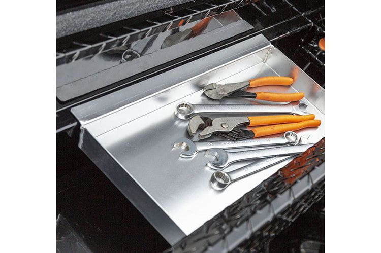 UWS TBS-72-SL-BLK Ford F250/F350/F450 Super Duty 1999-2022 Gloss Black Aluminum 72" Slim-Line Crossover Truck Tool Box