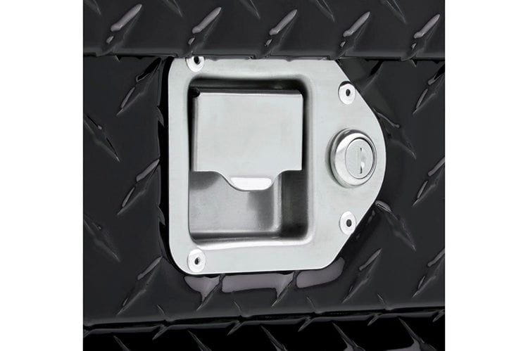 UWS TBSD-72-LBTA-B Ford F250/F350/F450 Super Duty 1999-2021 Gloss Black Aluminum 72" Deep Extra-Wide Crossover Truck Tool Box