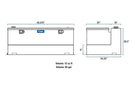 UWS TT-85-COMBO Ford F250/F350/F450 Super Duty 85-Gallon Combo Bright Aluminum Transfer Tank