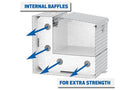 UWS TT-85-COMBO Ford F250/F350/F450 Super Duty 85-Gallon Combo Bright Aluminum Transfer Tank