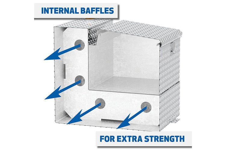 UWS TT-85-COMBO Ford F250/F350/F450 Super Duty 85-Gallon Combo Bright Aluminum Transfer Tank