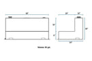 UWS TT-85-L-T-P Ford F250/F350/F450 Super Duty 85-Gallon L-Shaped Bright Aluminum Transfer Tank