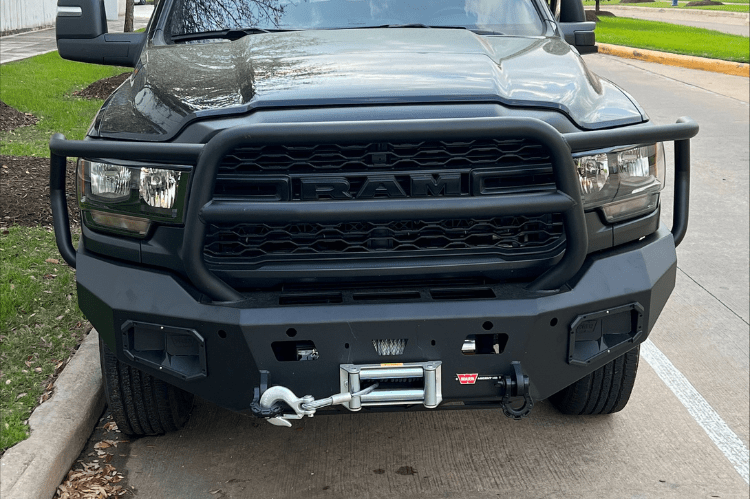 Warn 107002 Dodge Ram 4500/5500 2019-2026 Ascent Front Bumper With Grille Guard