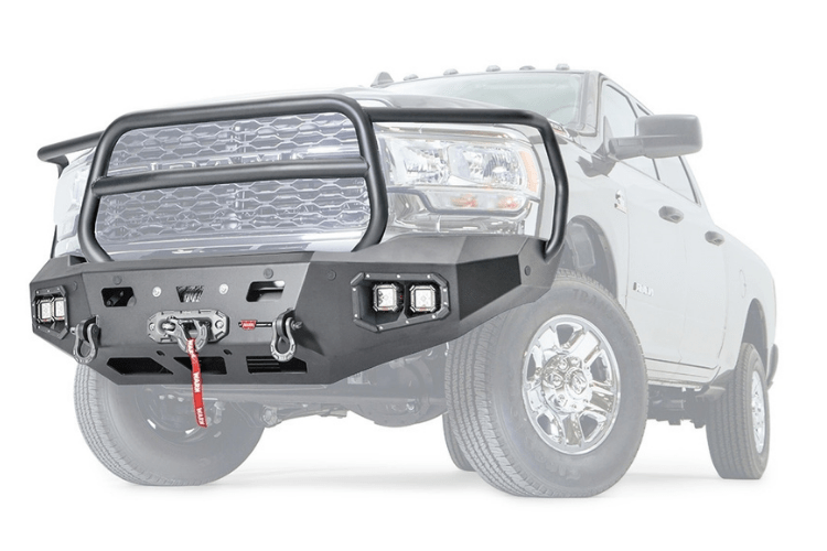 Warn 107002 Dodge Ram 4500/5500 2019-2026 Ascent Front Bumper With Grille Guard